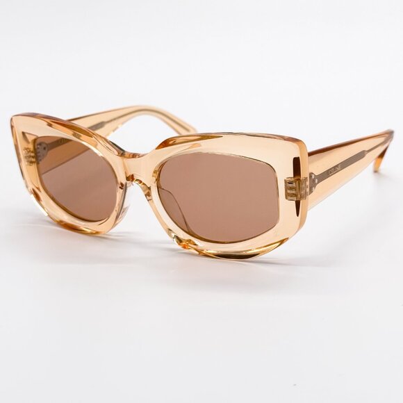 NEW CELINE CL40277F 42J WOMEN ORANGE BROWN SUNGLASSES CELINE - Picture 3 of 13